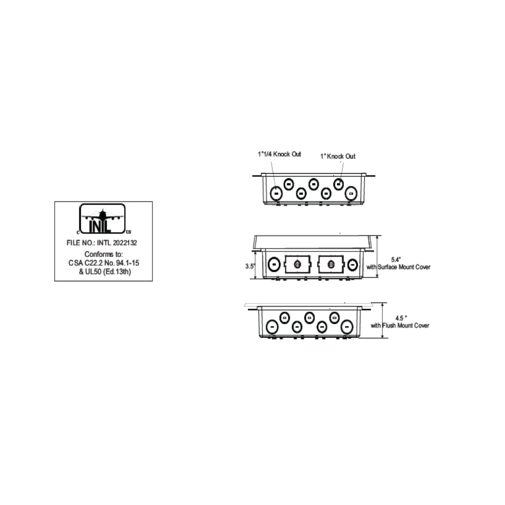 Skylink EBSK3200 32" Plastic Enclosure Box with Extended Door, Wi-Fi Transparent