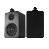 CDD Bookshelf Speakers 8-Inch Bass Driver, 300 Watts, 3-Way Crossover, Wood, Black (Pair)