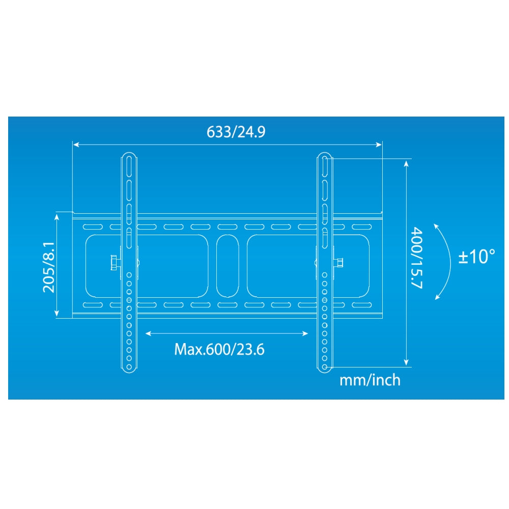 CDD Tilting TV Mount 37" - 70", Supports Up to 50 kg/110 lbs