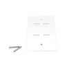 CDD Keystone Wall Plate 4 Cavity, White - 21st Century Entertainment Inc.