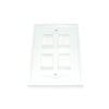 CDD Keystone Wall Plate 4 Cavity, White - 21st Century Entertainment Inc.